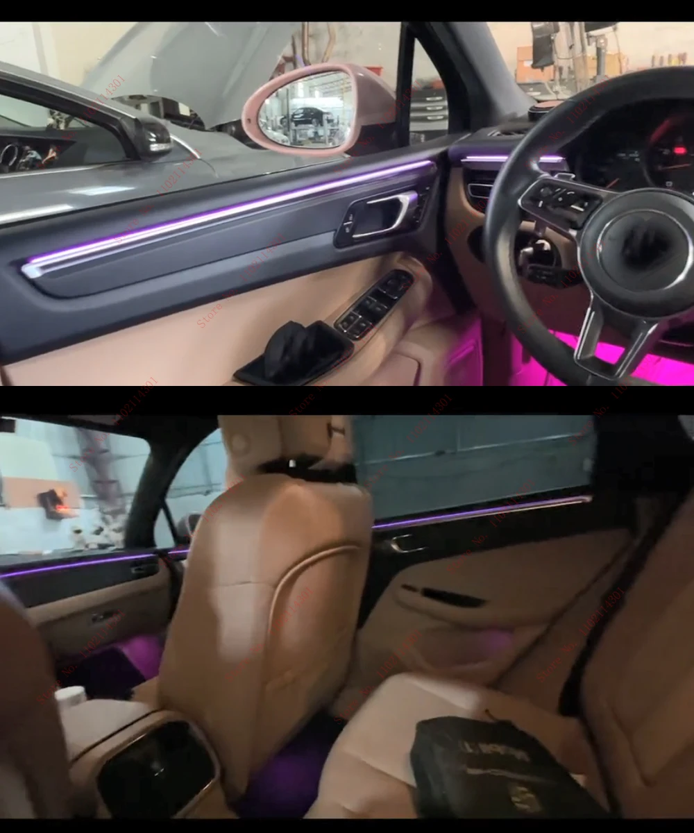 For Porsche Cayenne Macan panamera new design Interior Atmosphere Light ambient light Door contour lights screen / APP control