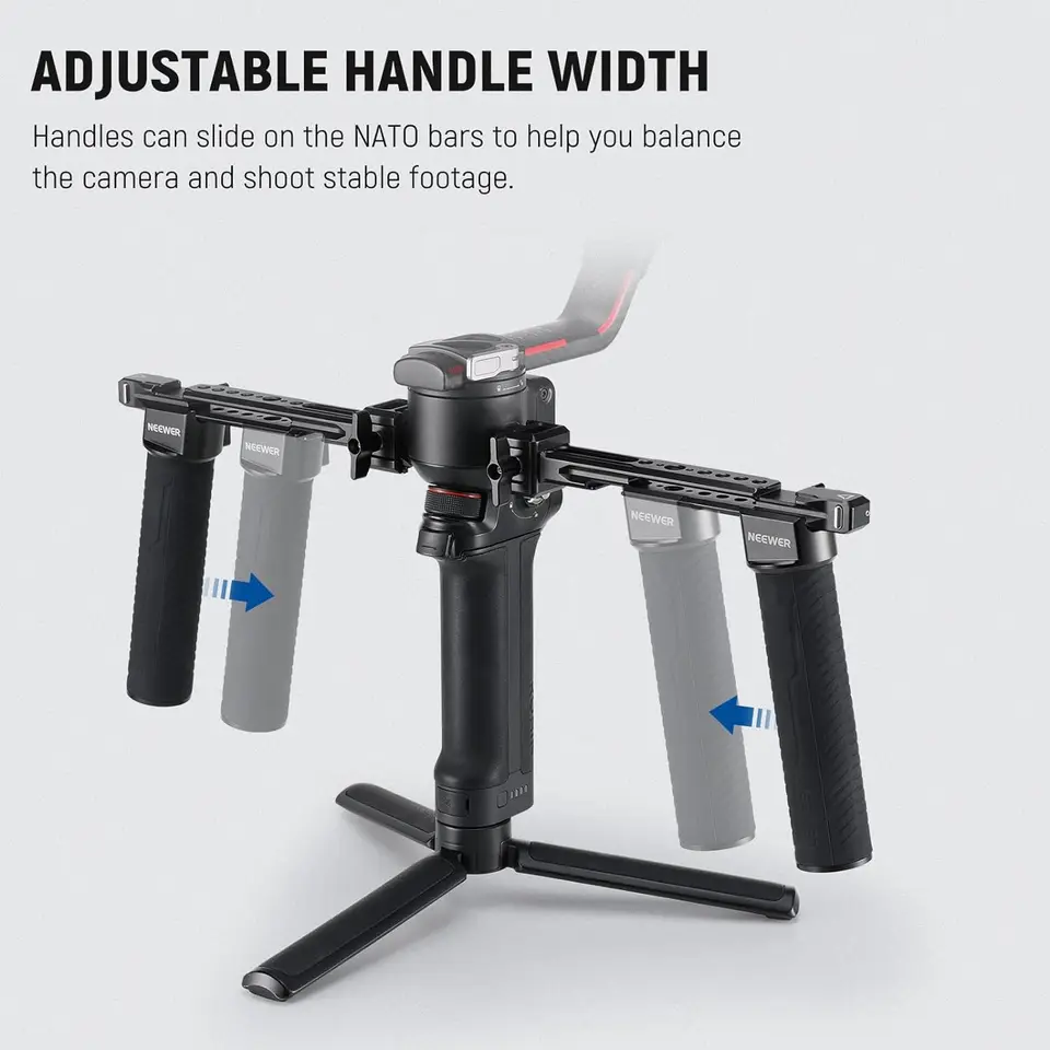 NEEWER Dual Handgrip For DJI RS4 RS4 Pro RS3 RS3 Pro RS2 RSC2