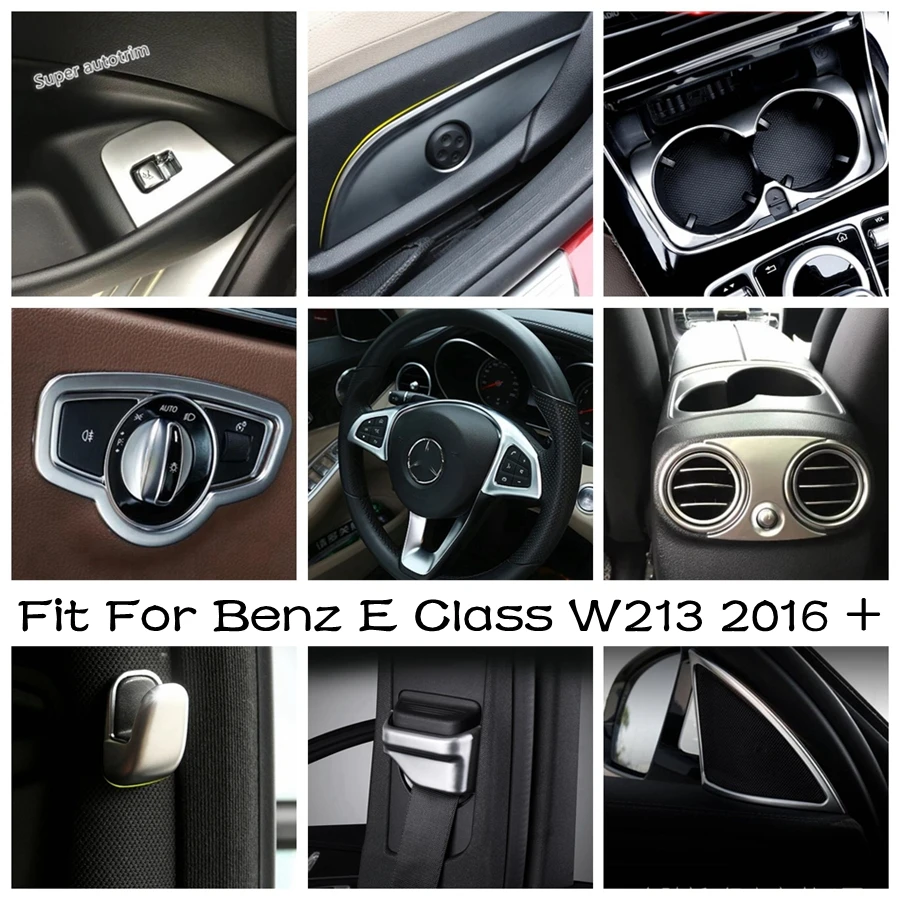 

Hand Brake / Safety Belt Buckle / Seat Adjust Panel / Hook Cover Trim Matte Accessories For Benz E-Class E CLASS W213 2016- 2020
