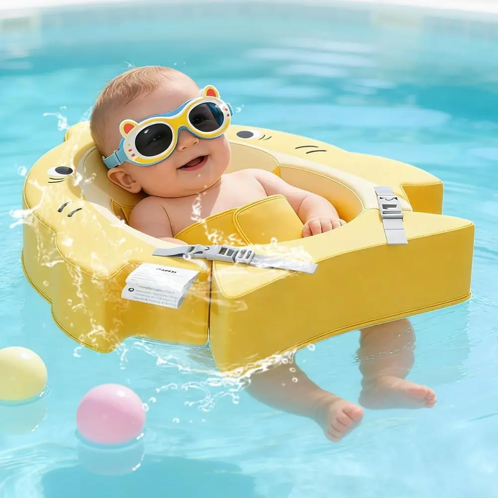 

Inflatable Baby Swimming Float with Adjustable Strap, Comfortable and Skin-Friendly Seat for 3-36 Months