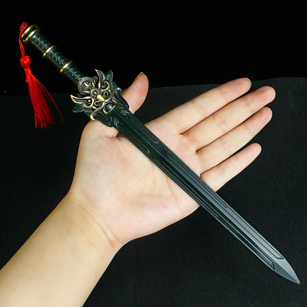 30cm/11,81 pulgadas Qin Shiming Moon periféricos de Anime espada de escala inversa arma de Metal modelo accesorios de Cosplay espada samurái niño juguete regalos