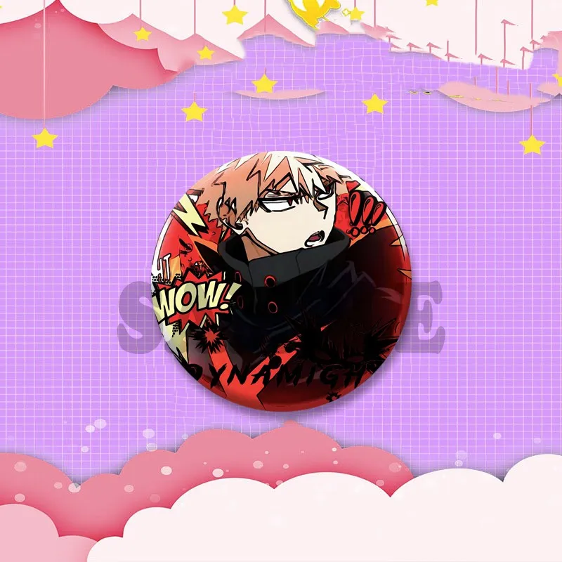 Cartoon Charakter Katsuki Bakugo Taste Brosche Kreative Anime Emaille Pins für Rucksack Kleidung Zubehör Abzeichen Schmuck Geschenke