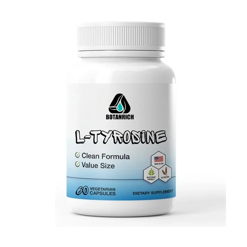 L-Tyrosine 500 Mg, 60 Vegetable Capsules,Non-GMO, Vegan, Gluten Free, Dairy Free