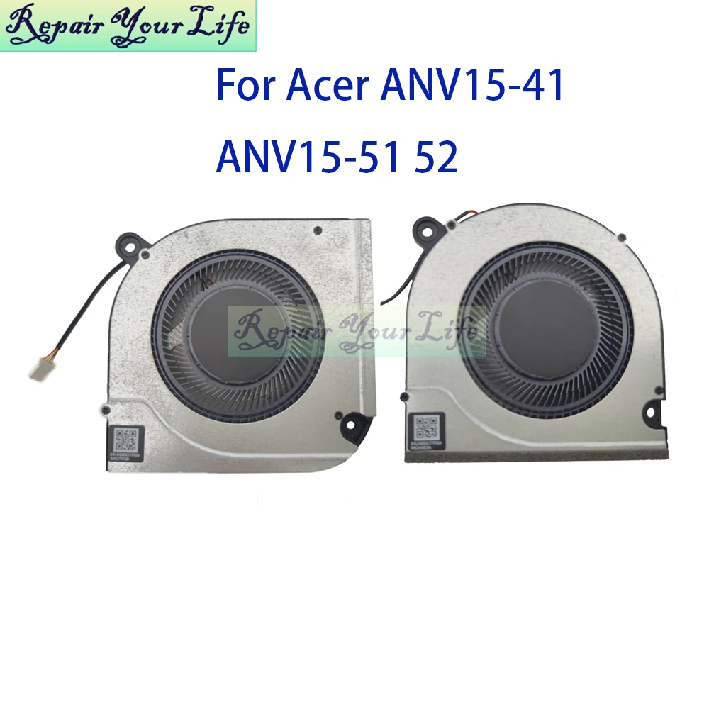 

CPU GPU Cooler Fan For Acer Nitro V 15 ANV15-41 ANV15-52 ANV15-51 N23Q22 Laptop Cooling Radiator EG75091S1-1C020-S9A 1C040-S9A