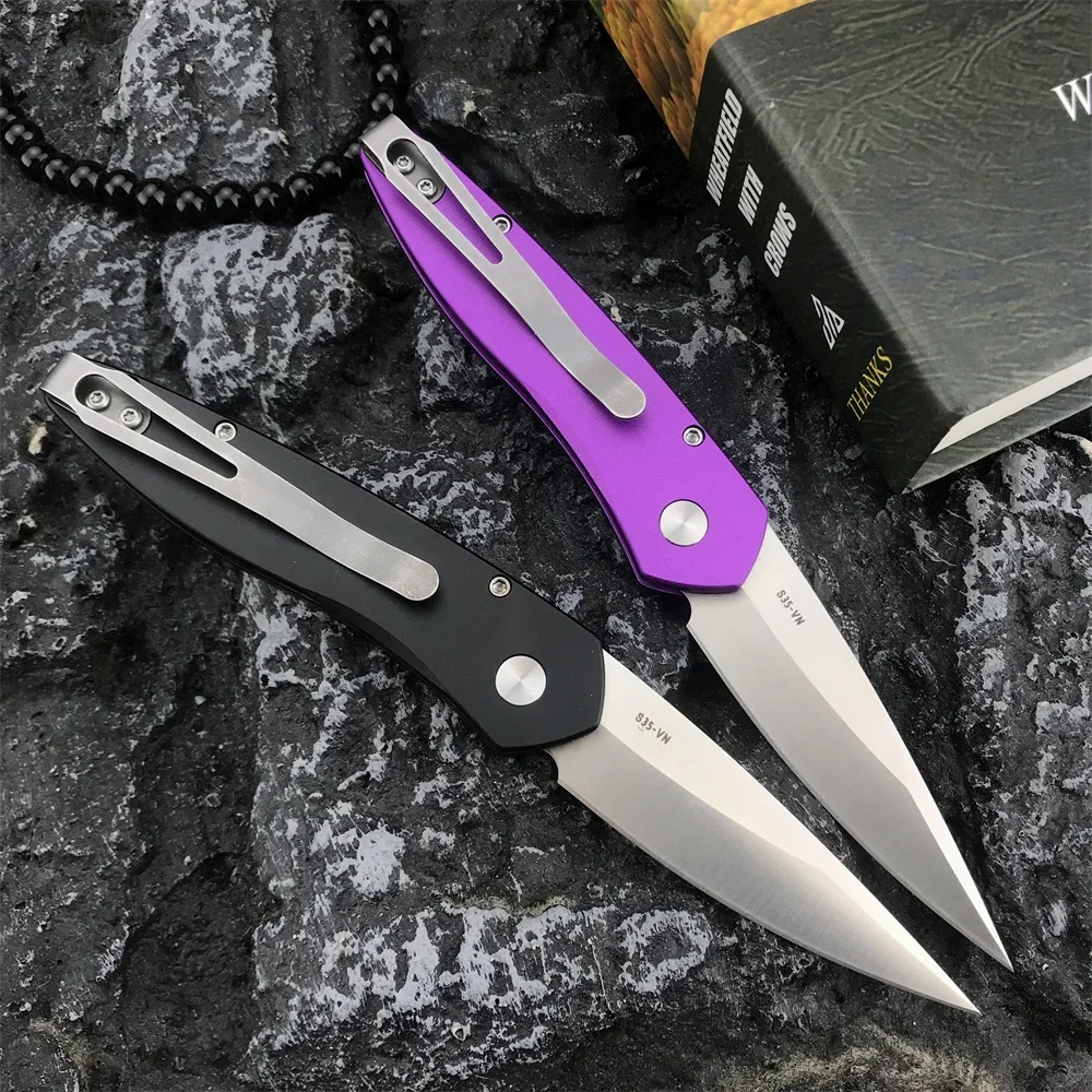 T6 Aluminum Handle 3407 Newport Assisted Folding Knife D2 Blade Outdoor Rescue Hunting Tactical Survival Pocket EDC Tool