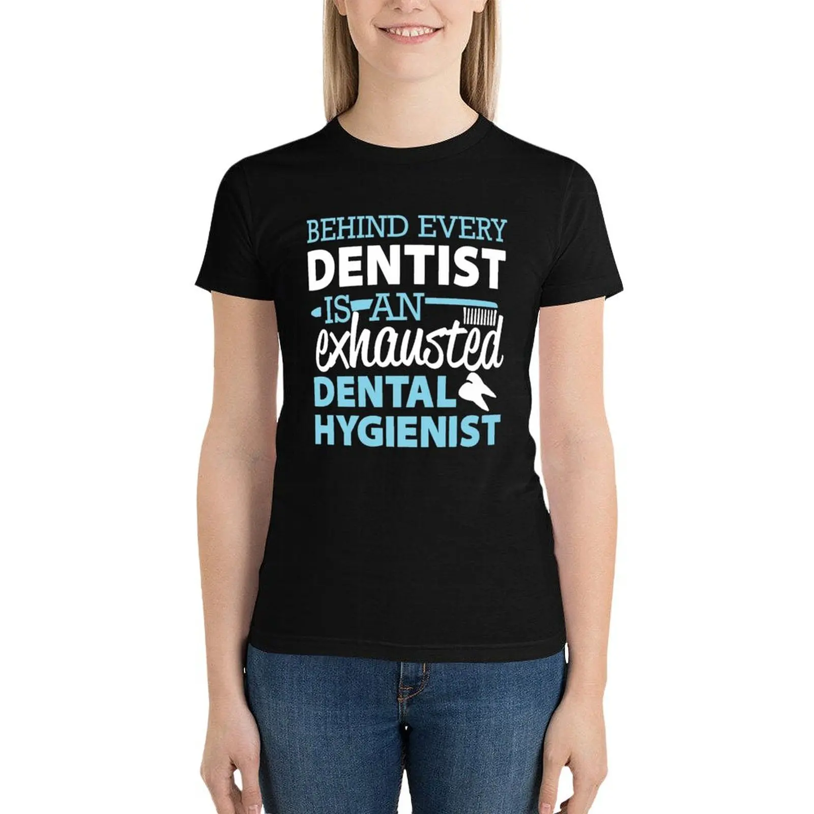 DENTAL HYGIENIST T-Shirt female summer top Female clothing plus size tops t-shirts for Women pack