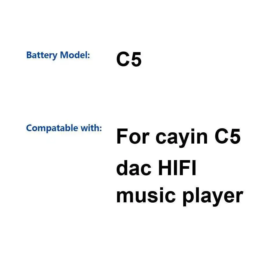 

Высокопроизводительный стабильный аккумулятор для музыкального плеера HI-FI 3700 мАч для Cayin C5 Dac Hi-Fi