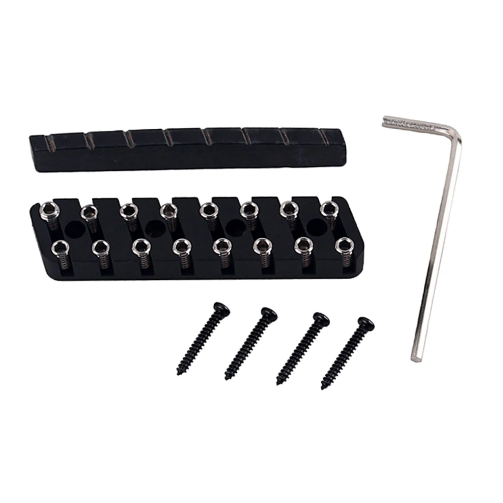 6/7/8 String Headless Guitar Bridge Nut Guitar Fixed Saddle Bridge Nut Set Replacement Parts for Electric Guitar Parts Accessori