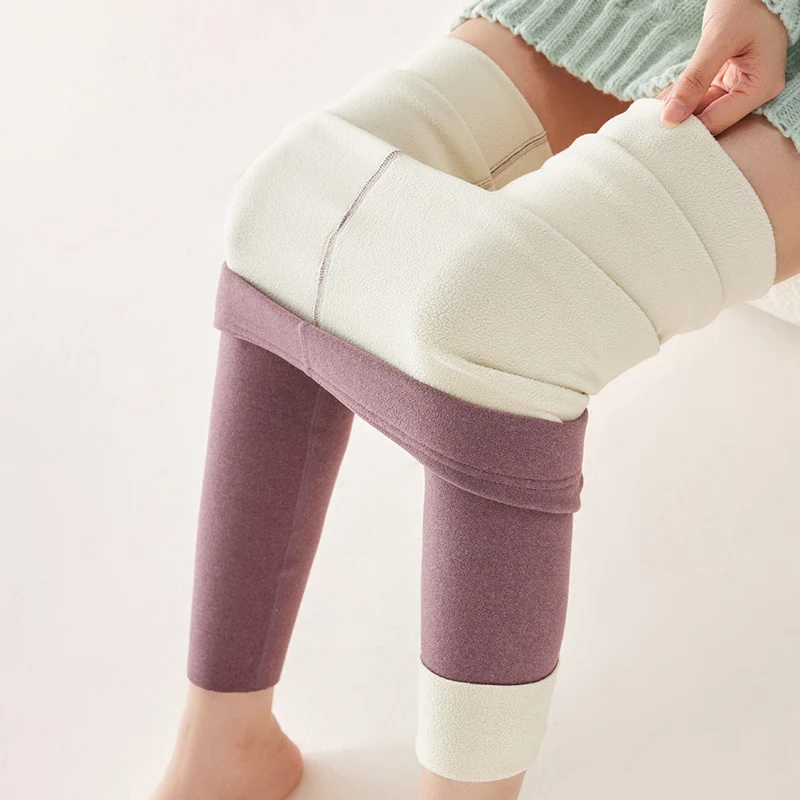 

2025 High Waist Innerwear Fleece Fabric Leggings Lightweight Warm Winter Leggings Woman Autumn Winter Naked Feel Soft Leggings
