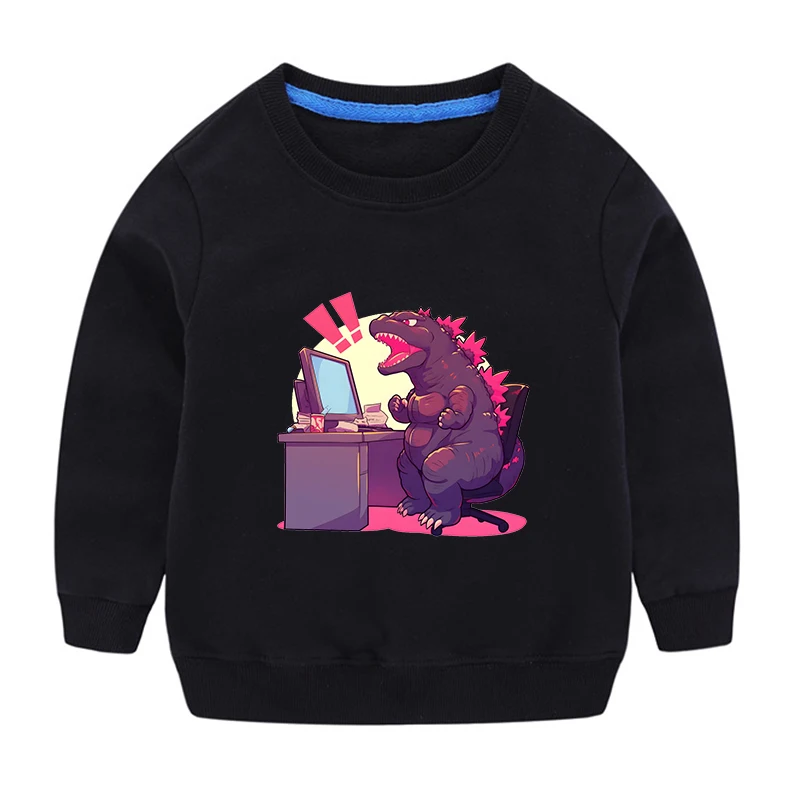 Godzillas Kinder-Sweatshirt Dünne Kleidung Baby Jungen Mädchen Langarm-Pullover Kleinkind-Sweater Frühling Herbst Hoodie Kleidung – Detail 6