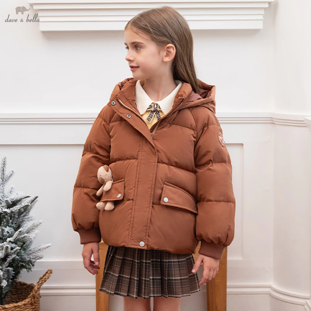 

Dave Bella Children Girls Padding Down Jacket Winter Thicken Warm Down Coat Casual Overcoat Outerwear Clothes DK4238084