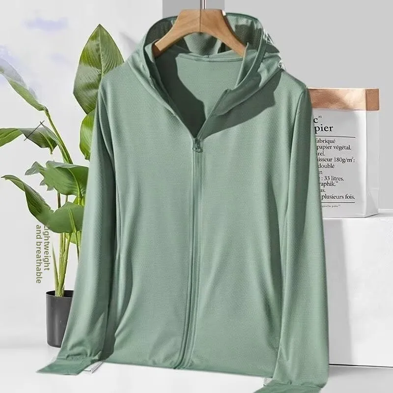 

Ice Silk Lightweight Outdoor Cycling Vehicle Riding Casual Sport Open Cardigan Outerwear Men Women Summer Sun Protec...