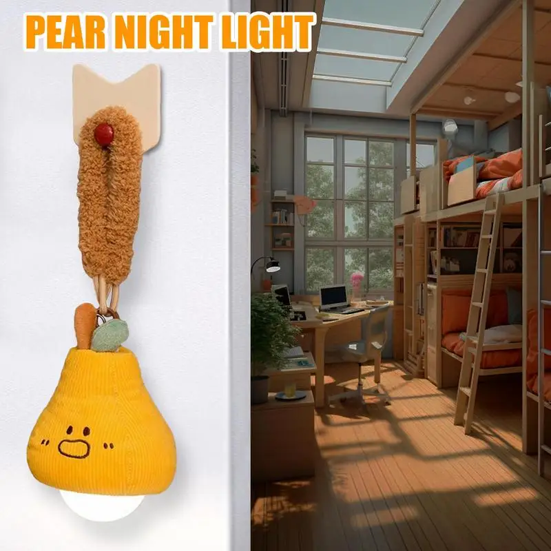 

Pear Lamp 12W Night Lamp For Kids Energy Saving Bulb Lantern Modern Lighting For Boys Girls Dorm Kitchen College Decor