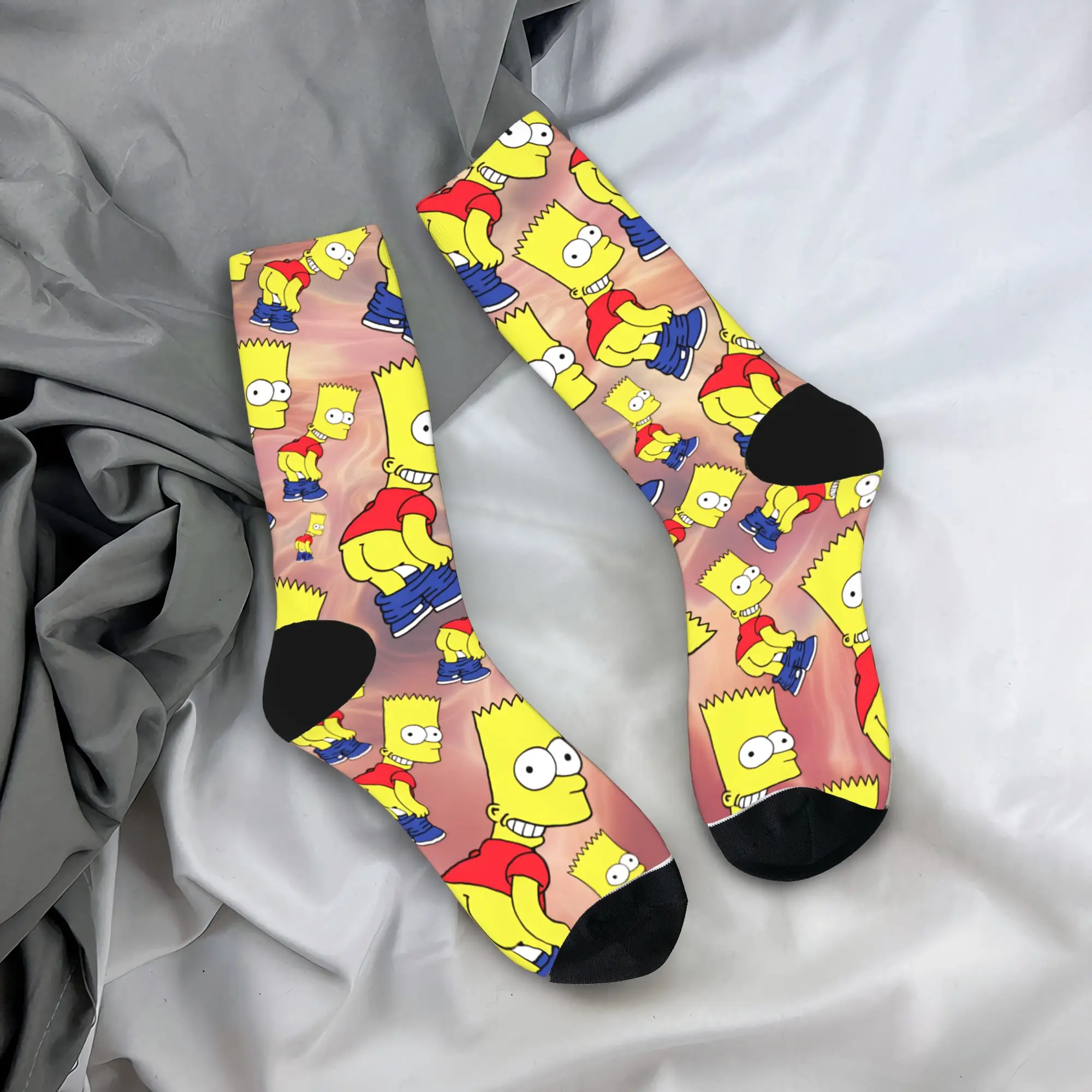 

S-Simpsons Yellow Character Art Socks Casual Stockings Autumn Non-Slip Women Men Socks Warm Soft Design Outdoor Sports Socks