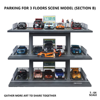 Third And Fourth Floors Parking Building Garage Storage 1:64 Scale Diorama Miniatures Car Garage Model Parking Lots
