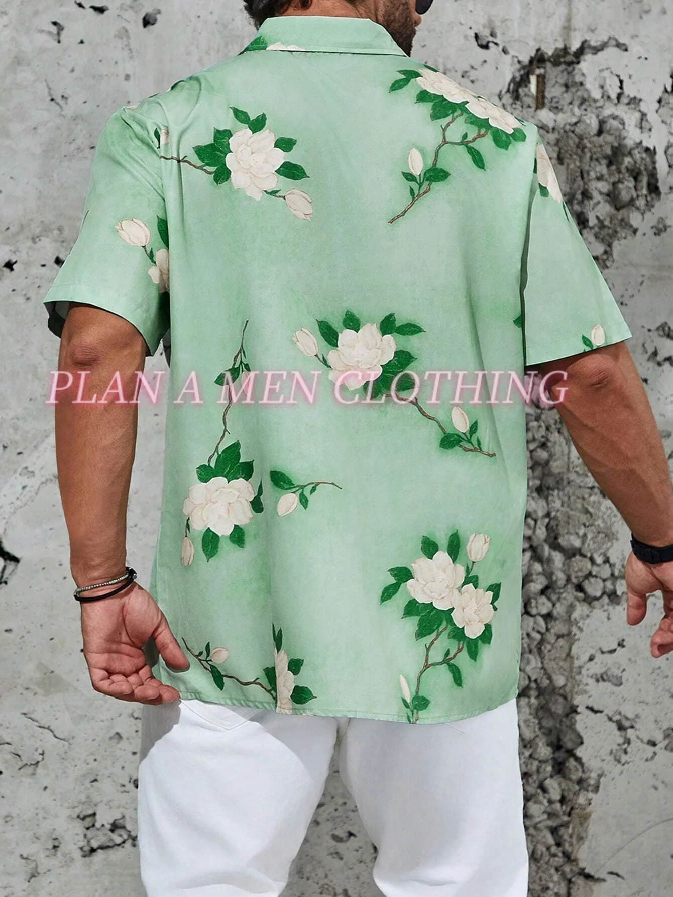 Kemeja pria bunga China, kaus lengan pendek pria, blus longgar, atasan mode Hawaii, Baju Pria harian, kemeja bunga China, 2025