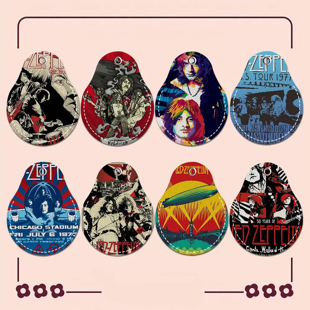 حامل بطاقة الوصول الجلدي L-Led Z-Zeppelin، سلسلة مفاتيح قطرة الماء، غطاء حماية لبطاقة الحافلة #1