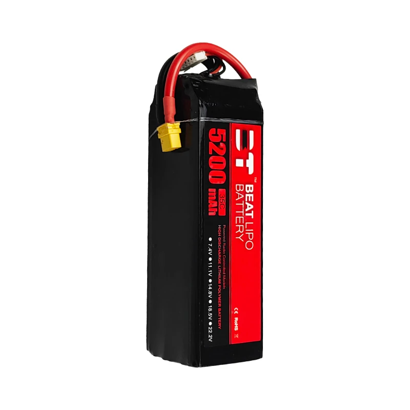 NEW 22.2V 5200mAh 35C LiPo Battery For RC Quadcopter Helicopter FPV Racing Drone Spare Parts 6s Rechargeable Battery