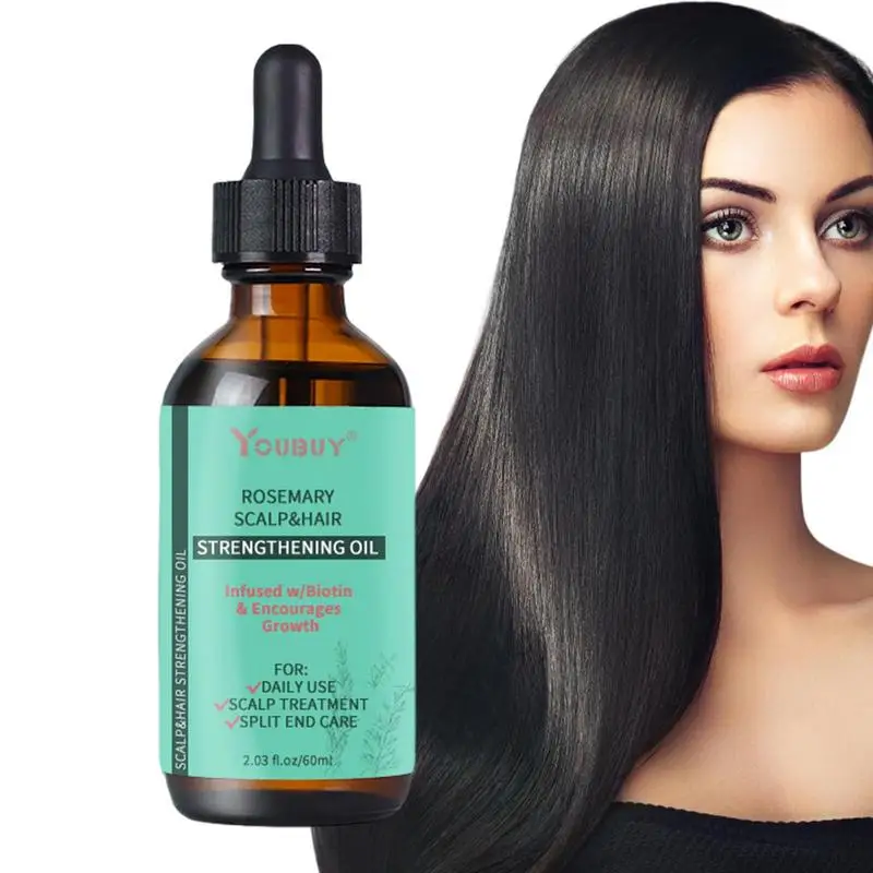 Rosemary Hair Care Fast Growth Essential Oil Anti-Frizz Loss Smooth Serum Spray Products New Scalp Treatments Hair Care