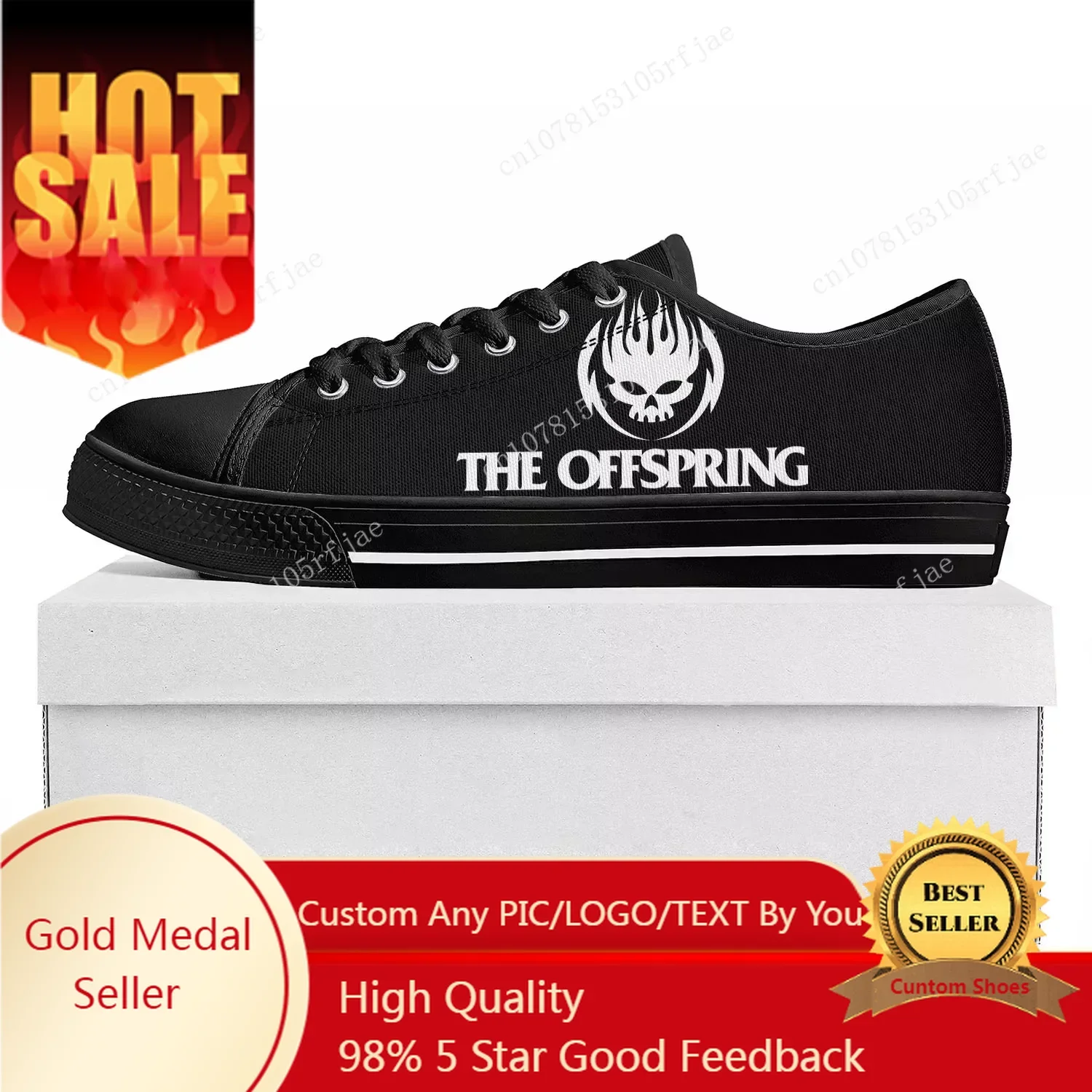 The Offspring Rock Band Low Top Sneakers Mens Womens Teenager Canvas Sneaker  Prode Casual Couple Shoes Custom Shoe