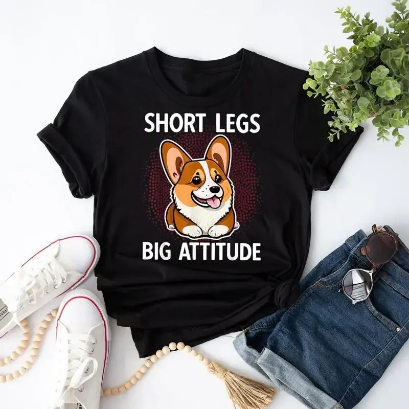 Niedliches Corgi-T-Shirt mit kurzen Beinen und großem Ego für Hunde