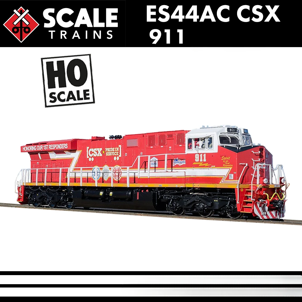 スケーラビリティのディーゼル機関車、自由奔放に生きる1/87、es44ac、csx 911グラスファイバー、dcc、電車モデル玩具