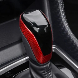 For Subaru Impreza XV WRX Outback Forester Carbon Fiber Gear Knob Cover Trim Car Sticker for Subaru Gear Shift Knob Accessories