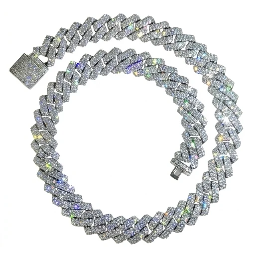 

14mm Full Iced Out Cuban Link Necklace for Men Miami Prong Setting CZ Chain Hip Hop Jewelry Drop Shipping
