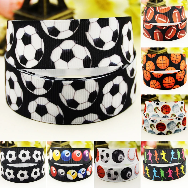 22mm 25mm 38mm 75mm balls cartoon printed Grosgrain Ribbon party decoration 10 Yards satin ribbons