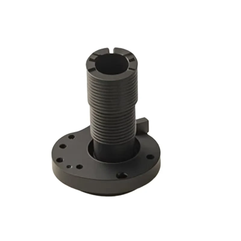 

Stainless steel / aluminum alloy custom CNC machining black surface threaded connection mechanical base