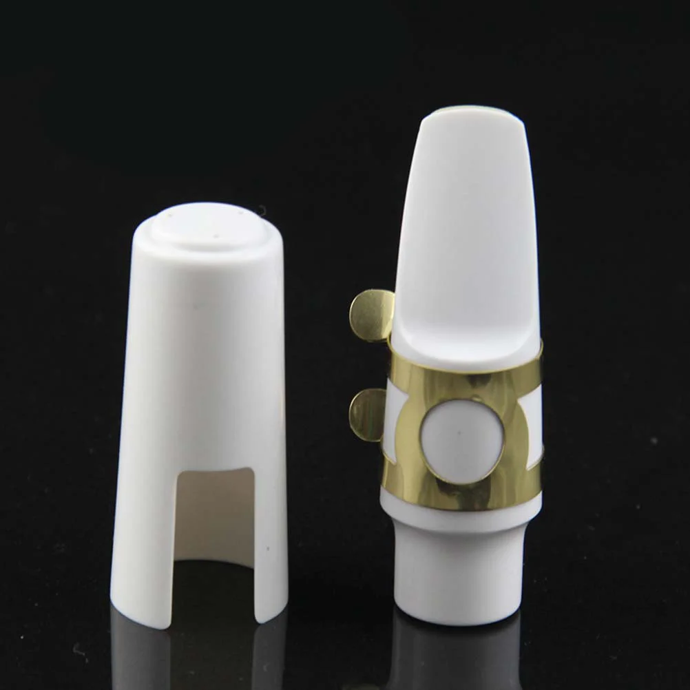 Replacement Resin Saxo Mouthpiece Alto Saxophone Head Musical Instrument Accessory(White)