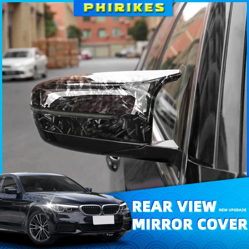 

LHD Carbon Fiber Exterior Side Rearview Mirror Cover Trim For BMW 3/5/6/7/8-Series G11 G12 G14 G15 G16 G20 G21 G30 G31 2019 2020