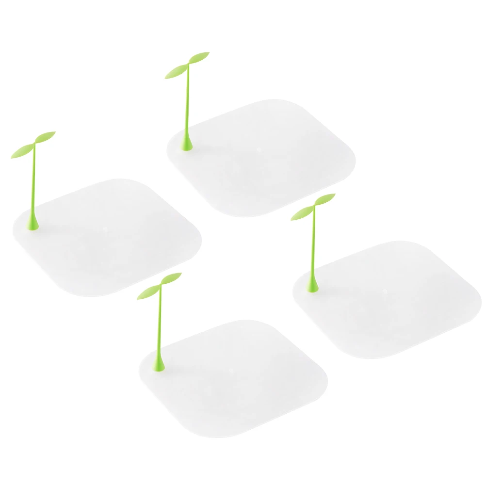 

4 Pcs Anti-odor Pad Drain Cover Silicone Kitchen Bathroom Sink Stopper Filter Easy Clean Durable Cartoon Design Water Storage