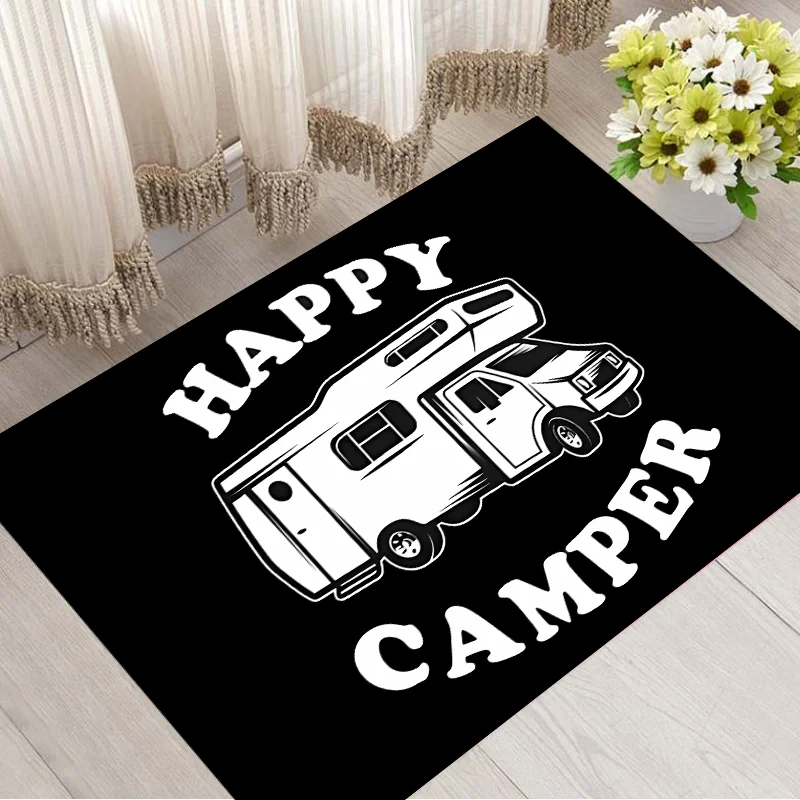 

Коврик Happy Campers, нескользящий напольный коврик, который можно стирать в машине, ковер для прихожей, спальни, кухни и аксессуары для дома, декор ﻿