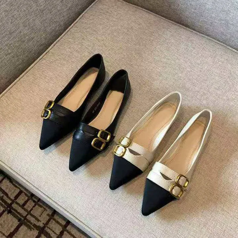 

2026 Spring flat shoes with fashionable style versatile and comfortable featuring soft soles and beautiful appearance for women