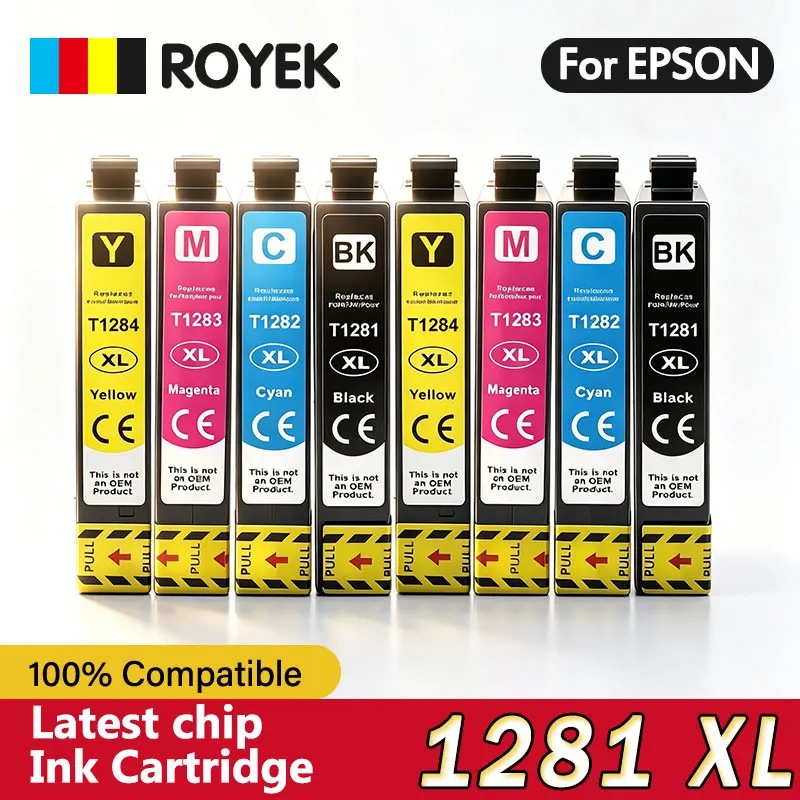 Cartucho de tinta T1281 Compatible con Epson T 1281 - 1284 T1281XL Stylus S22 SX125 SX130 SX230 SX235W impresora XL