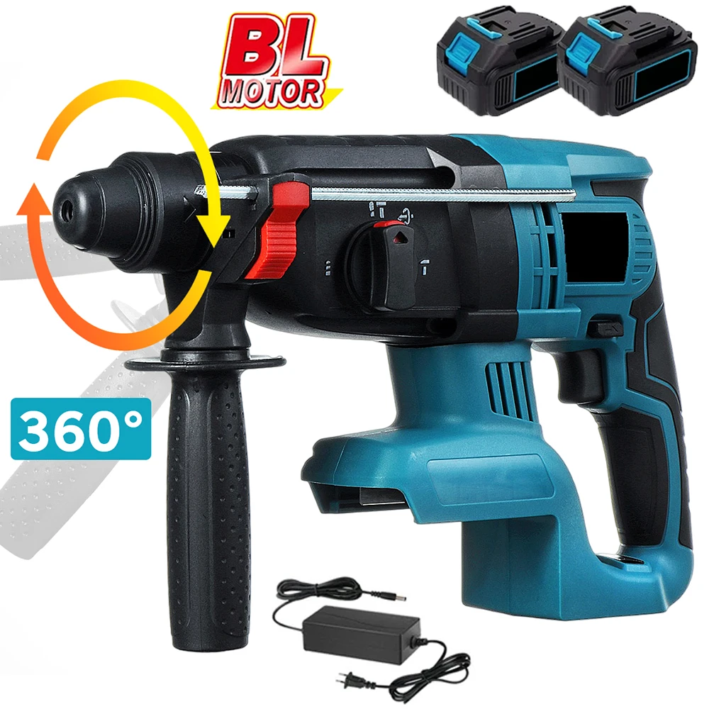 Martillo rotativo eléctrico sin escobillas de 27MM, taladro de impacto, destornillador SDS Plus, herramientas eléctricas inalámbricas para batería Makita de 18V