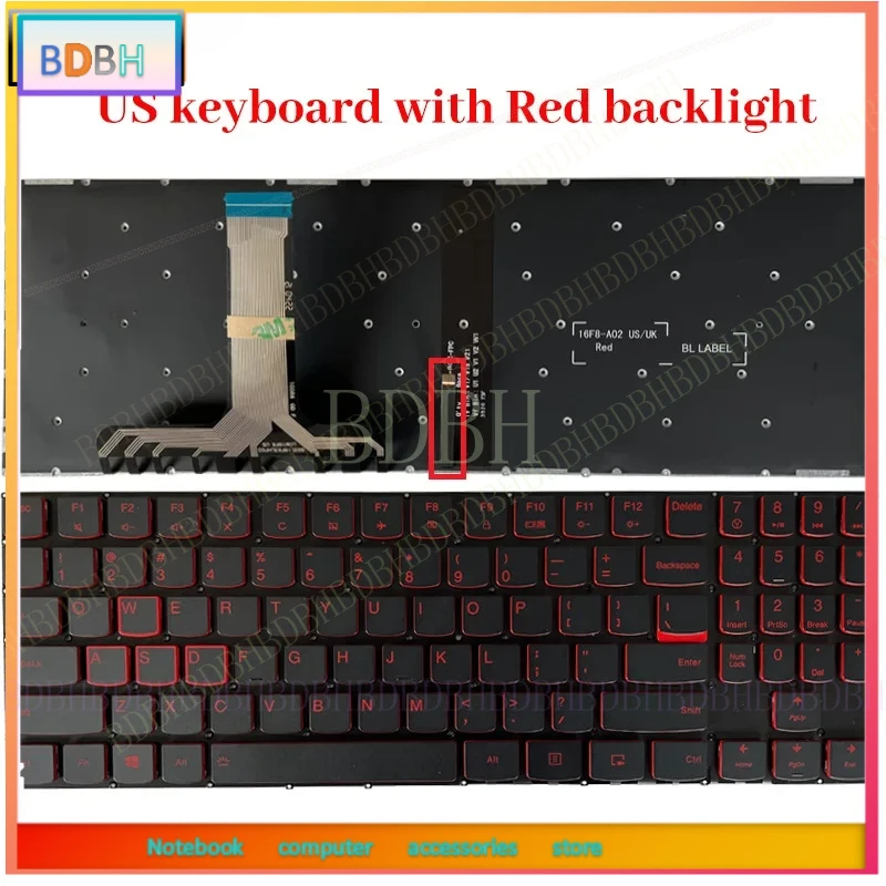 Russian/US/UK/Spanish/Latin/German laptop keyboard for Lenovo Legion Y520-15IKBN Y720-15IKB Y520-15IKB Y520-15IKBA Y7000-2019