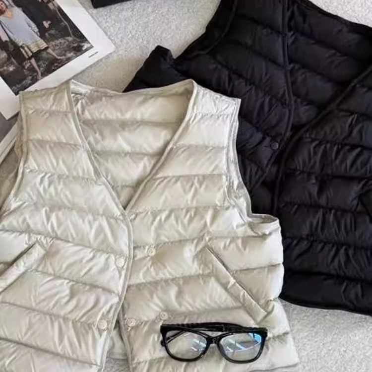 

Осень-зима, легкий лыжный жилет, женский внутренний жилет V-Ne, небольшой размер, многослойная внутренняя одежда, Jaet