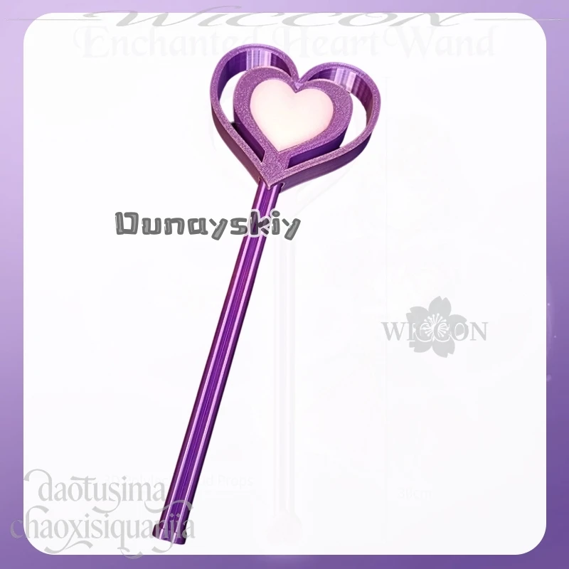Anime Mahou Shoujo Cosplay Enchanted Heart Wand Kawaii Magic Magical Staff 3D Polylactic Acid Props Accessories Halloween Party
