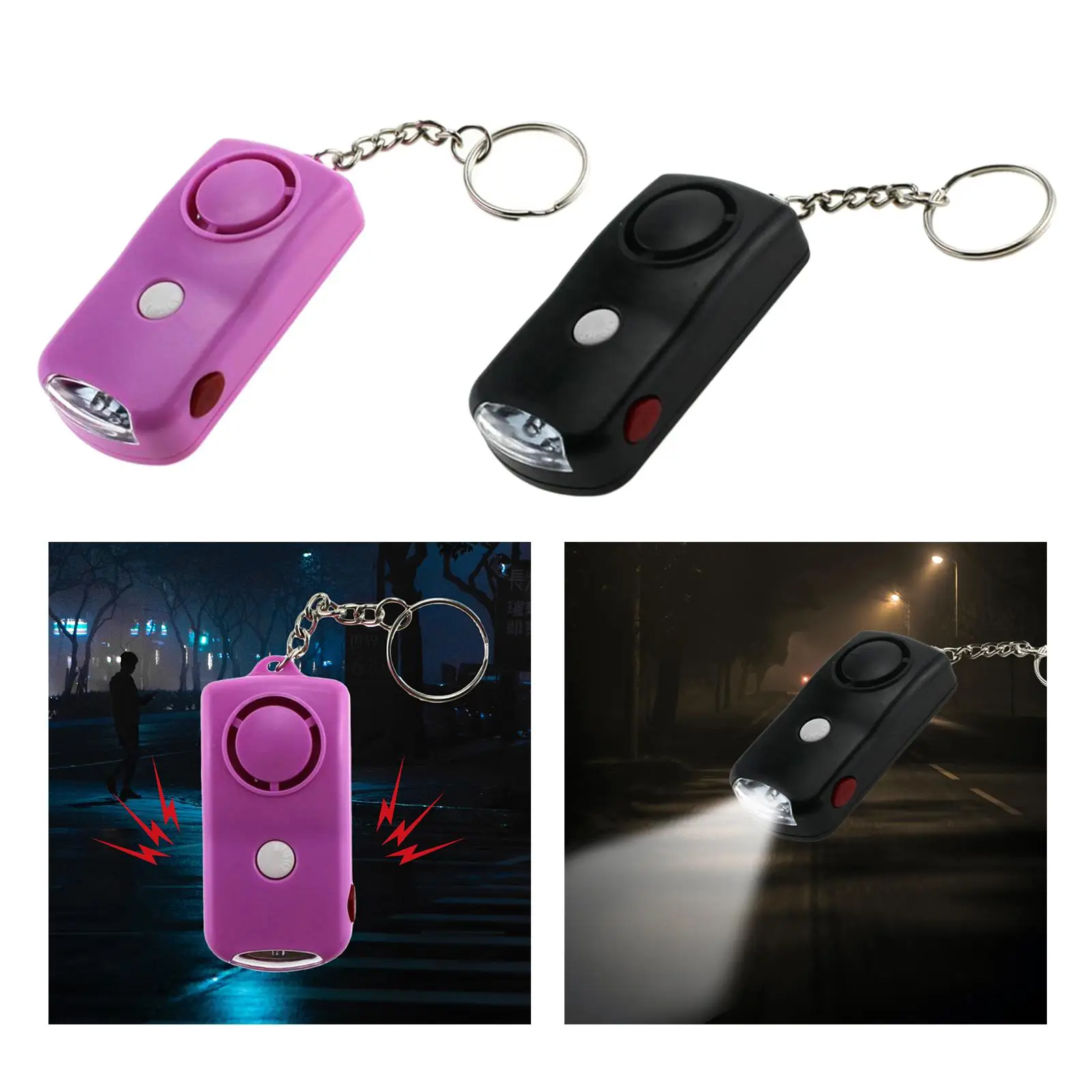 Personal Security Alarm Emergency LED Flashlight with LED Light Portable