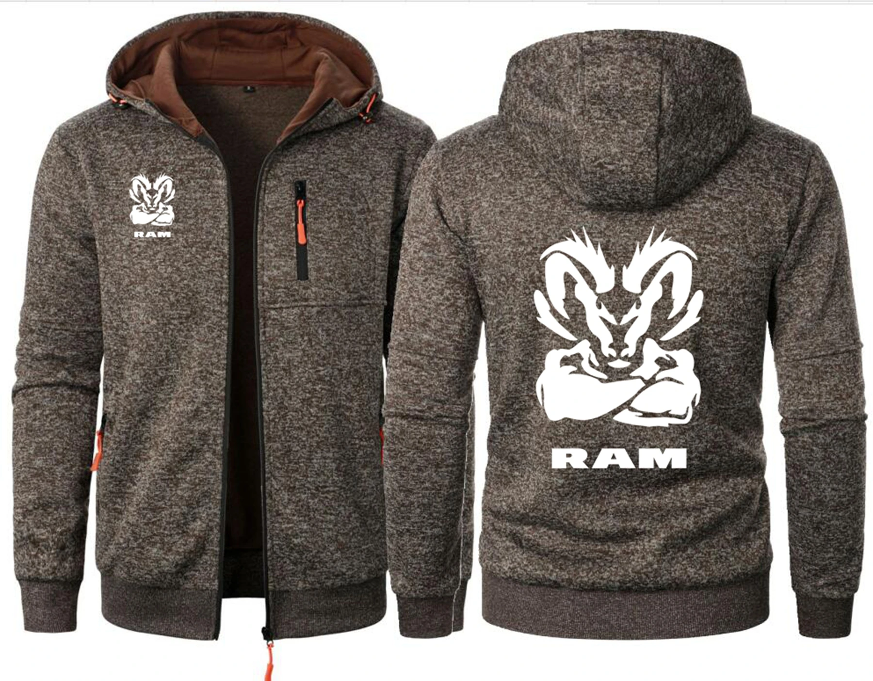 Coche de campo traviesa Ram 1500 Hemi 5,7, sudaderas con capucha de Jacquard para hombre, chaqueta, suéteres con cremallera, prendas de vestir exteriores, Sudadera con capucha de lana, ropa de calle