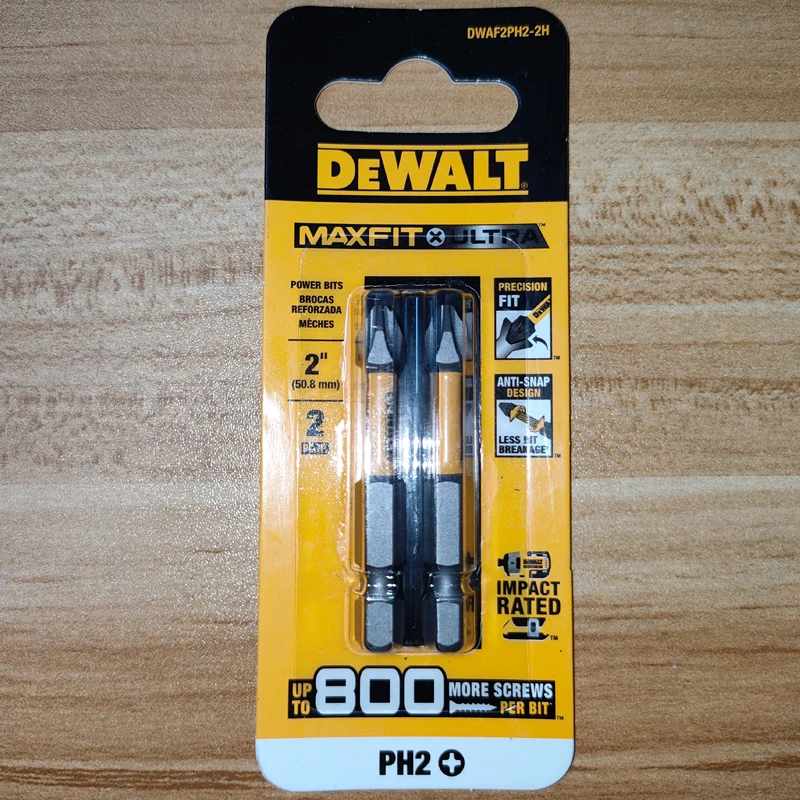 DEWALT DWAF2PH2-2H PH2 임팩트 타입 크로스 배치 헤드, 높은 수명 목공 드릴 비트, 전동 공구 액세서리, 50mm