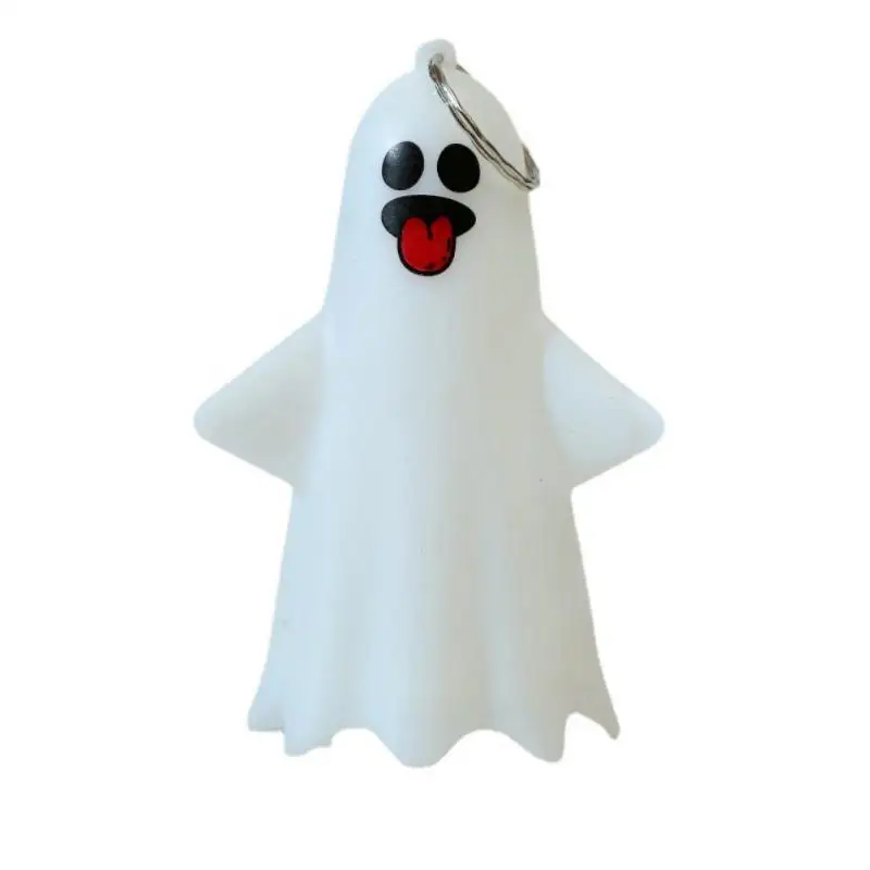 Cute Ghost Pendant Keychain, Ornamento Pendurado, Lanterna Fantasma, Luz Assombrada, Home Decor, Festa de Halloween