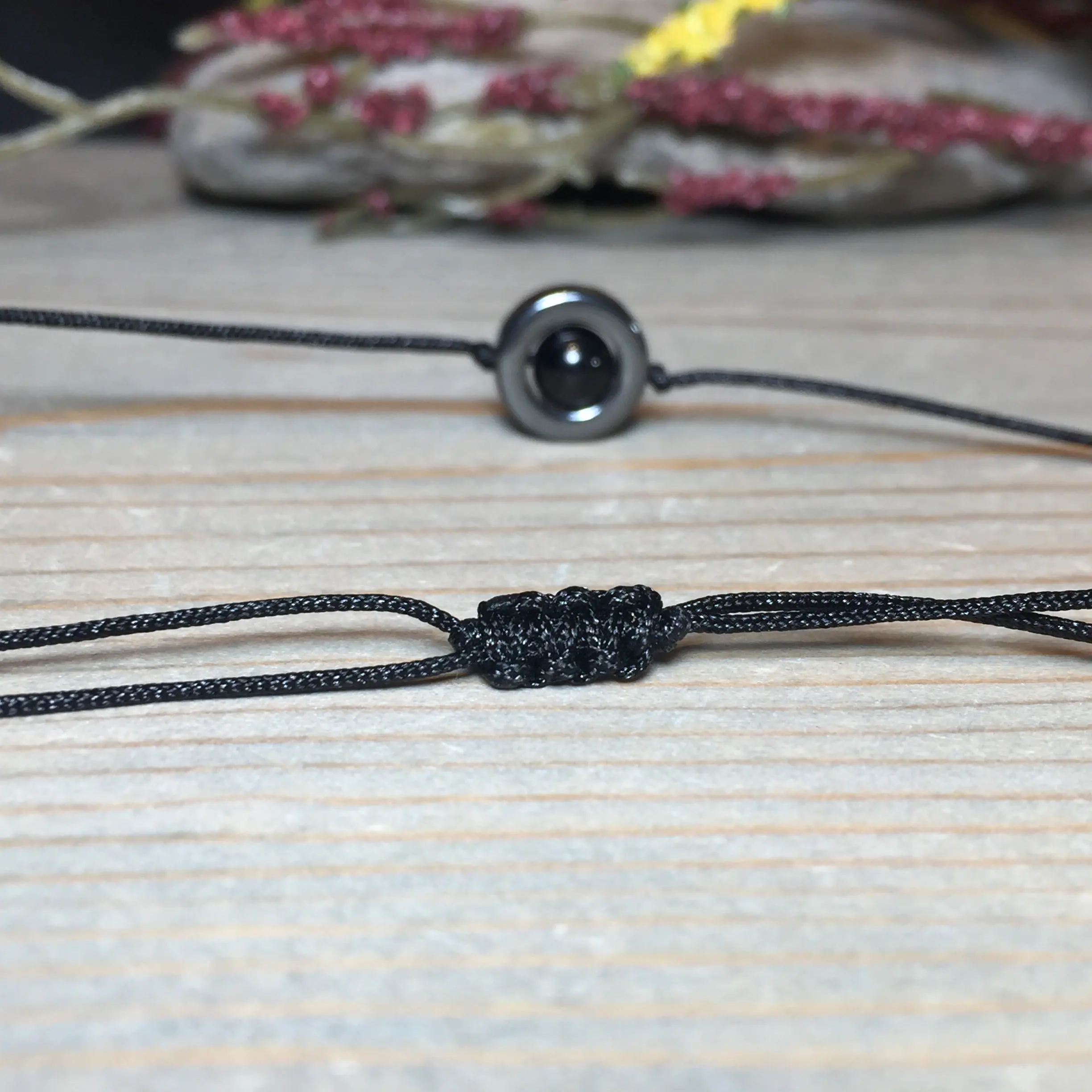 Protection Black Necklace for Men and Women, Adjustable Drawstring Necklace, 1pc