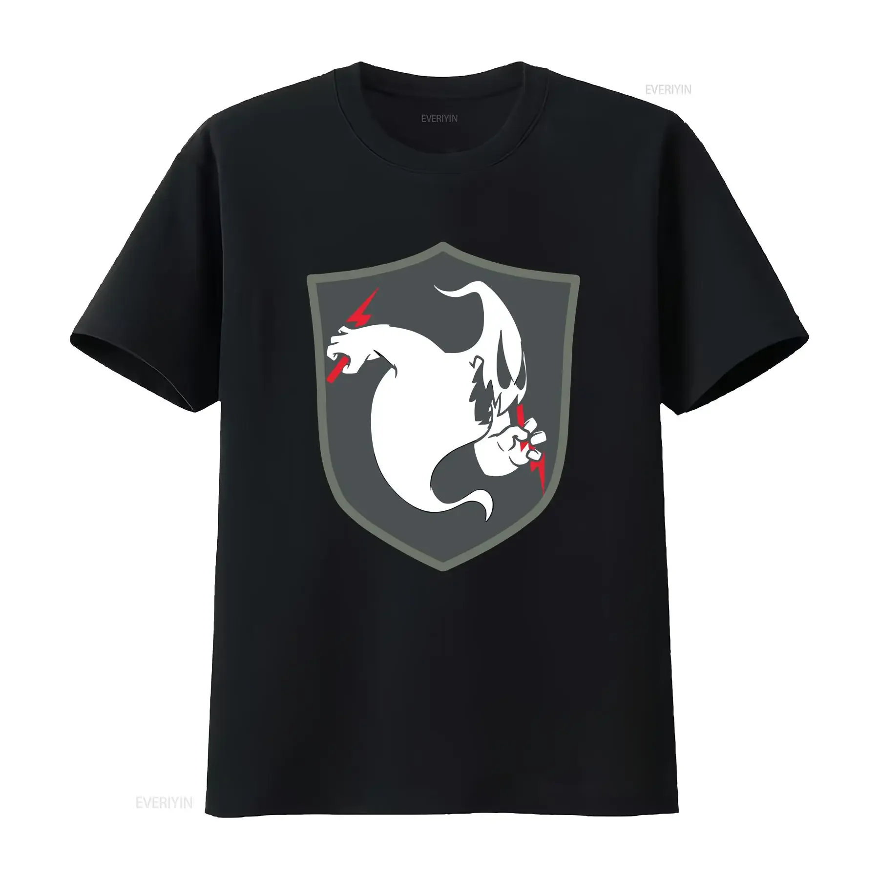 NEUES LIMITED WW2 Army 23rd Headquarters Special Troops Ghost Patch T-Shirt Vintage Washed Streetwear Top für den Alltag
