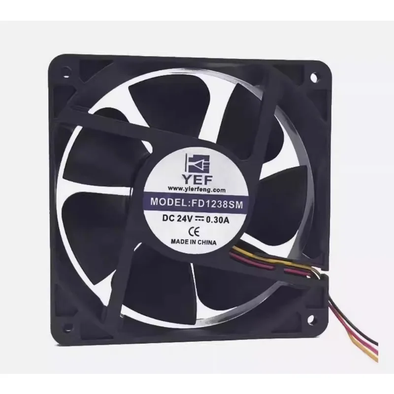 

Новый вентилятор для YEF FD1238SM DC24V 0.30A, 12 см, для корпуса инвертора, с двойным шарикоподшипником, охлаждающий, 120*120*38 мм