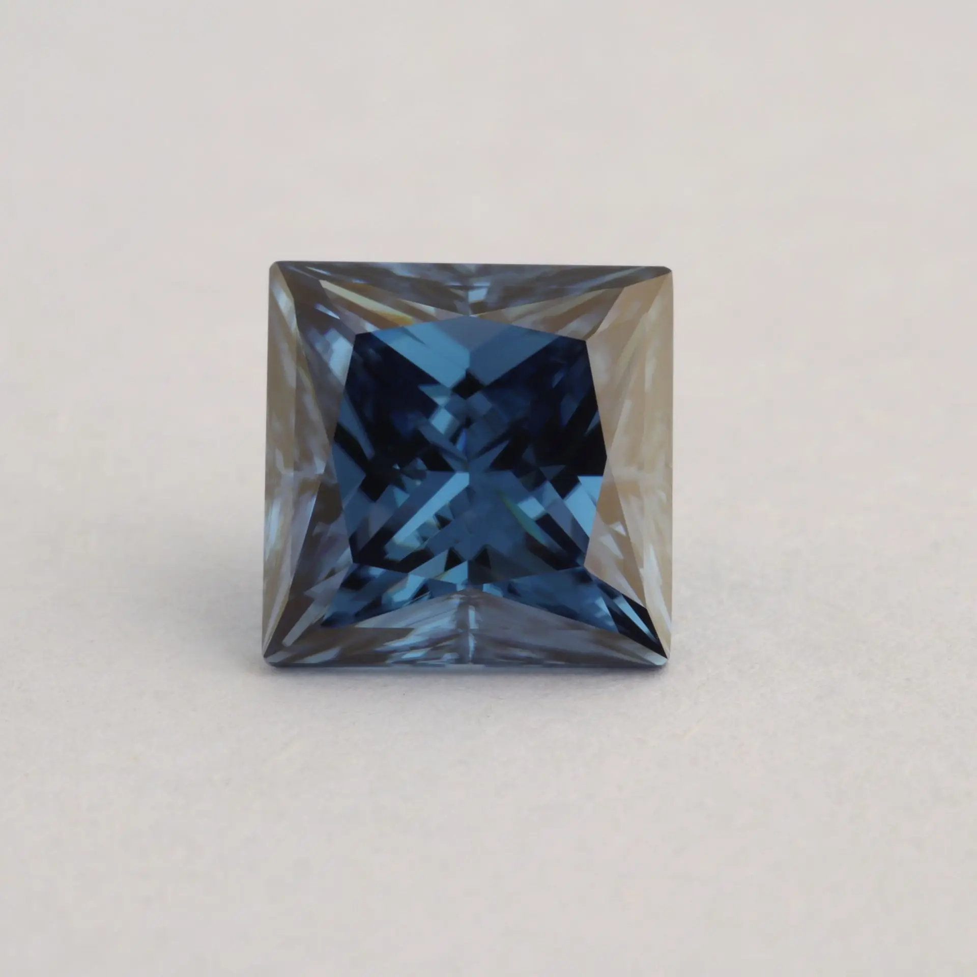 

1PC/Lot Princess Square Cut Sapphire Blue Moissanite For Ring DIY