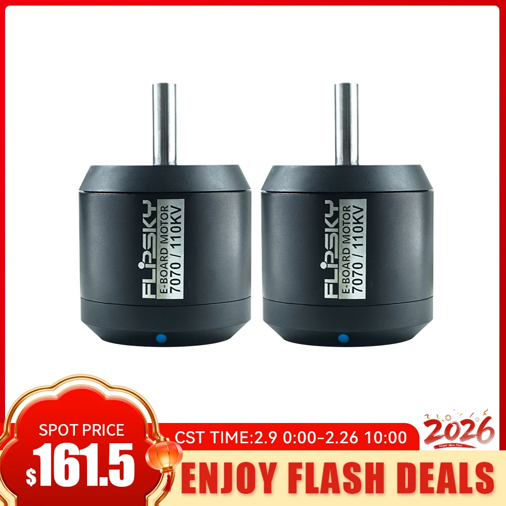 

Распродажа Flipsky, 2 шт., бесщеточный двигатель постоянного тока с датчиком Outrunner, закаленный битвой 7070, 110 кВ, 140 кВ, 170 кВ, 4200 Вт