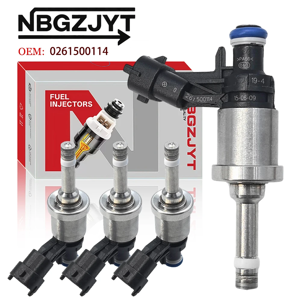 4PCS 0261500114 12638530 Inyector de Combustible para GM Chevrolet Camaro Traverse GMC Acadia CTS 3.6 12611545 12632255 217-3445 FJ994 KM